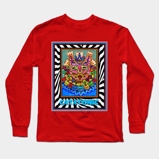 CATATONIC CAT SEEKS CATATONIC HUMAN Long Sleeve T-Shirt by PETER J. KETCHUM ART SHOP